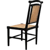 Noir Colonial Bamboo Dining Side Chair, Hand Rubbed Black - Mahogany, 22" W