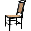 Noir Colonial Bamboo Dining Side Chair, Hand Rubbed Black - Mahogany, 22" W