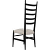 Noir Ladder Dining Chair, Hand Rubbed Black - Mahogany, 19" W