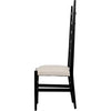 Noir Ladder Dining Chair, Hand Rubbed Black - Mahogany, 19" W