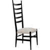 Noir Ladder Dining Chair, Hand Rubbed Black - Mahogany, 19" W