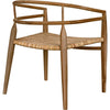 Noir Finley Dining Chair w/ Rattan, Teak, 26.5" W