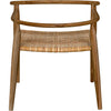 Noir Finley Dining Chair w/ Rattan, Teak, 26.5" W