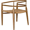 Noir Finley Dining Chair w/ Rattan, Teak, 26.5" W