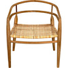 Noir Finley Dining Chair w/ Rattan, Teak, 26.5" W