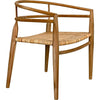 Noir Finley Dining Chair w/ Rattan, Teak, 26.5" W