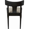 Noir Athena Dining Side Chair, Pale - Mahogany, 21" W