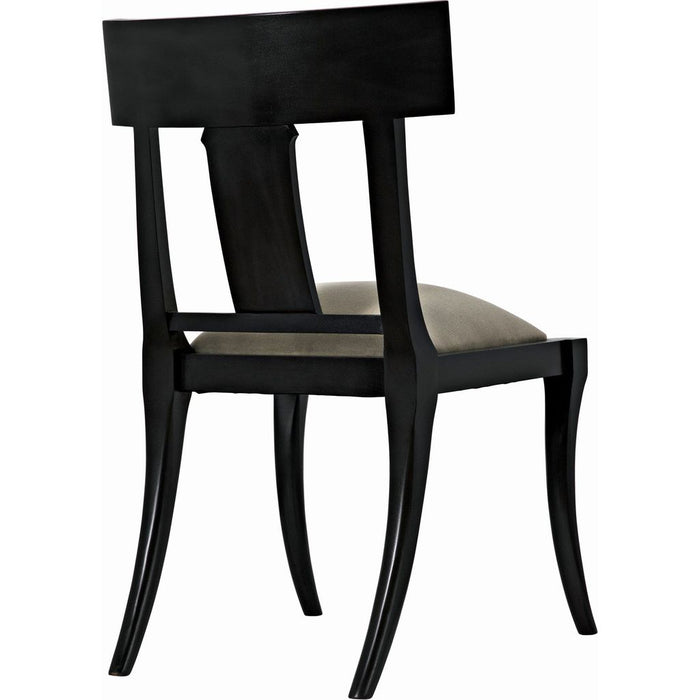 Noir Athena Dining Side Chair, Pale - Mahogany, 21" W