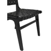 Noir Dede Dining Chair, Leather, Black, 20" W