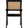 Noir Jude Dining Chair w/ Caning, Black, 21" W *50% Closeout Discount*