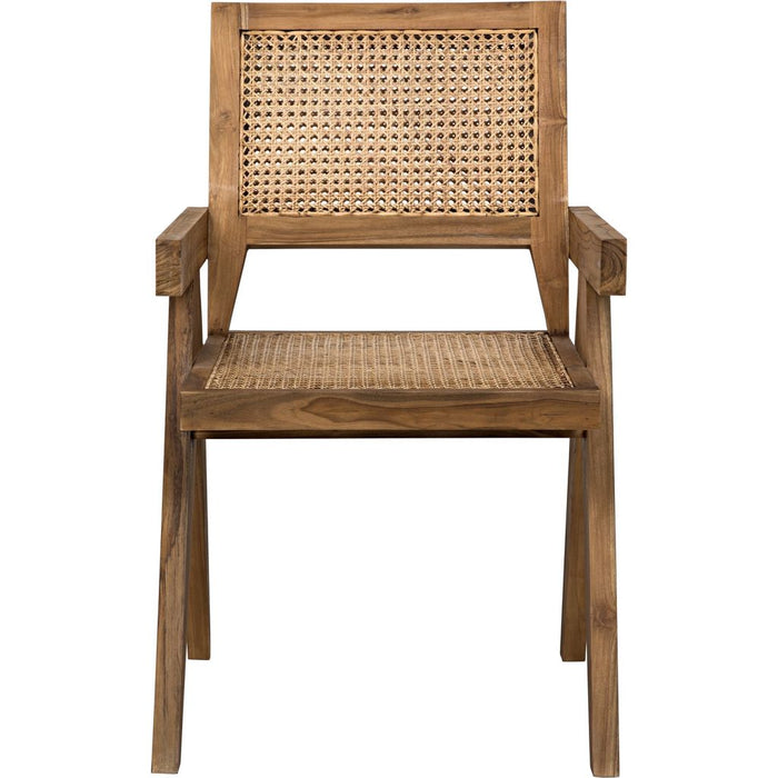 Noir Jude Dining Chair w/ Caning, Teak, 21" W