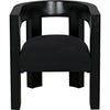 Noir Eros Dining Chair - Mahogany & Cotton, 25" W