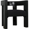 Noir Eros Dining Chair - Mahogany & Cotton, 25" W