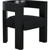 Noir Eros Dining Chair - Mahogany & Cotton, 25" W