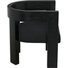 Noir Eros Dining Chair - Mahogany & Cotton, 25" W