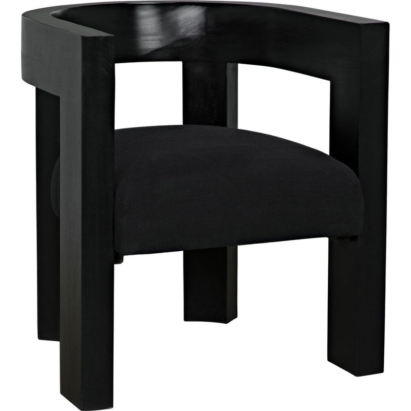 Primary vendor image of Noir Eros Dining Chair - Mahogany & Cotton, 25