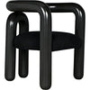 Noir Hockney Dining Chair - Mahogany & Cotton, 29" W