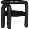 Noir Hockney Dining Chair - Mahogany & Cotton, 29" W