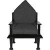 Noir Resurrection Chair w/US Made Cushions, 34.5" W