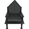 Noir Resurrection Chair w/US Made Cushions, 34.5" W