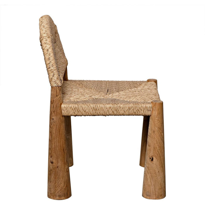 Noir Laredo Dining Chair w/ Synthetic Woven, 24.5" W