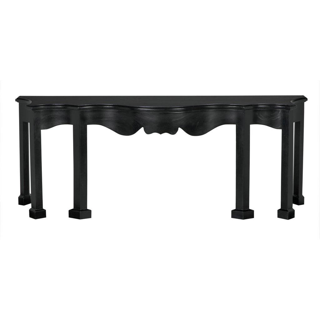 Noir Estate Console Hand Rubbed Black - Mahogany & Veneer, 84" W