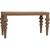 Noir Turned Leg Ismail Console - Elm & Rope, 64" W
