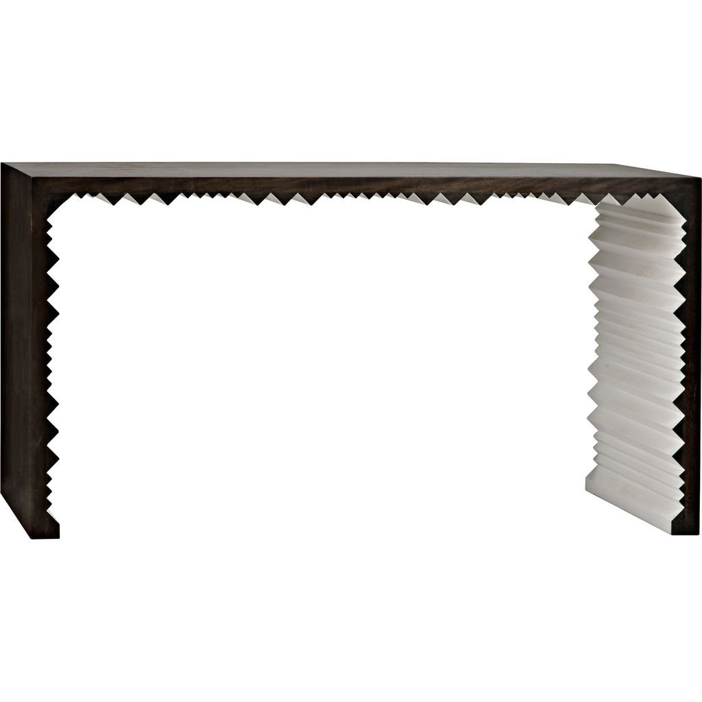 Primary vendor image of Noir Nelson Console, Ebony Walnut w/ White Detail, 60" W