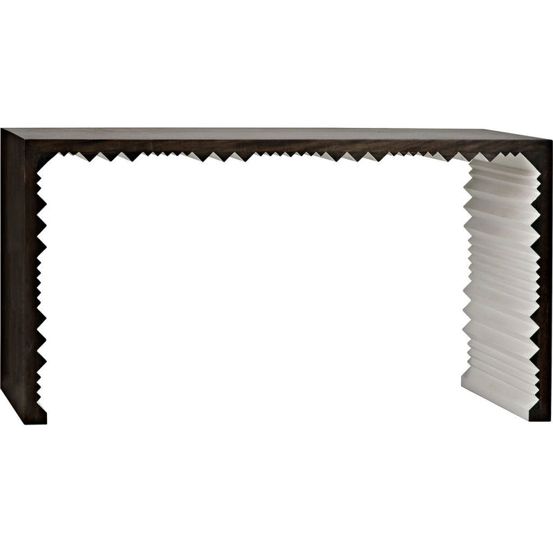 Primary vendor image of Noir Nelson Console, Ebony Walnut w/ White Detail, 60