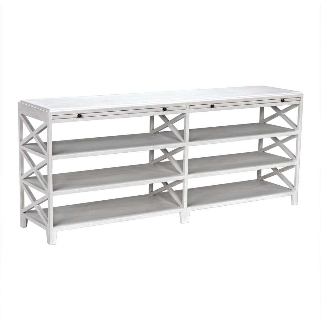 Primary vendor image of Noir Sutton Console, White Wash - Mahogany & Veneer, 72" W