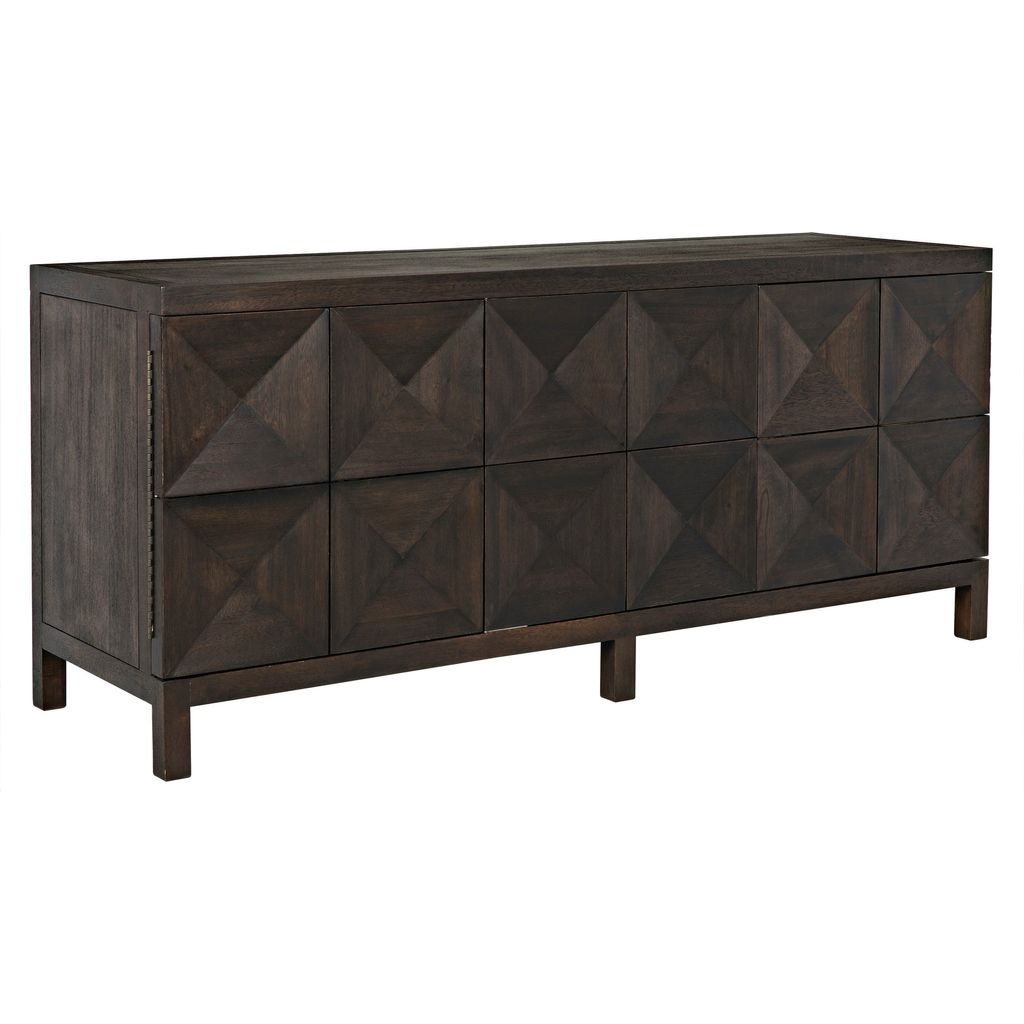 Primary vendor image of Noir Quadrant 3 Door Sideboard, Ebony Walnut, 75.5" W