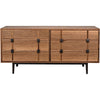 Noir Bourgeois Sideboard, Walnut & Steel, 66" W