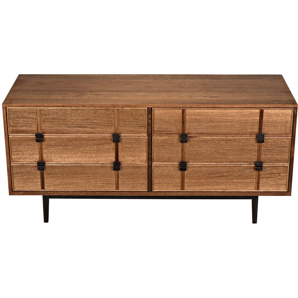 Noir Bourgeois Sideboard, Walnut & Steel, 66" W