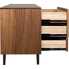 Noir Bourgeois Sideboard, Walnut & Steel, 66" W