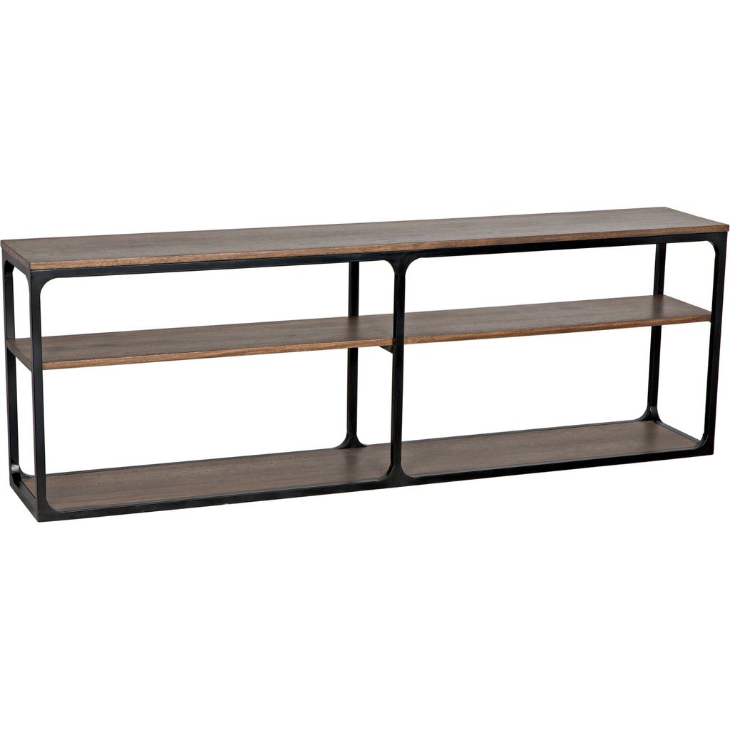 Primary vendor image of Noir Novie Console, Large, Black Steel w/ Dark Walnut, 84" W