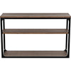 Noir Novie Console, Small, Black Steel w/ Dark Walnut, 46" W