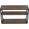 Noir Novie Console, Small, Black Steel w/ Dark Walnut, 46" W