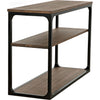 Noir Novie Console, Small, Black Steel w/ Dark Walnut, 46" W