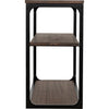 Noir Novie Console, Small, Black Steel w/ Dark Walnut, 46" W