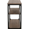 Noir Novie Console, Small, Black Steel w/ Dark Walnut, 46" W