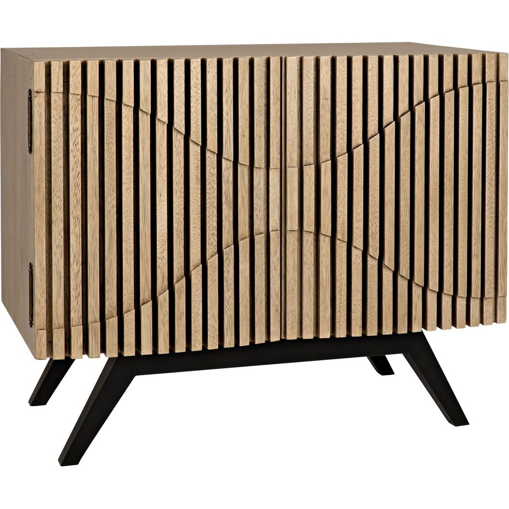 Primary vendor image of Noir Illusion Single Sideboard w/ Steel Base, Bleached Walnut, 40" W