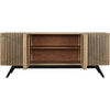 Noir Illusion Sideboard w/ Steel Base, Bleached Walnut, 78" W