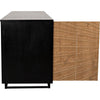 Noir Ra Sideboard, Hand Rubbed Black w/ Teak, 76" W