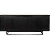 Noir Ra Sideboard, Hand Rubbed Black w/ Teak, 76" W