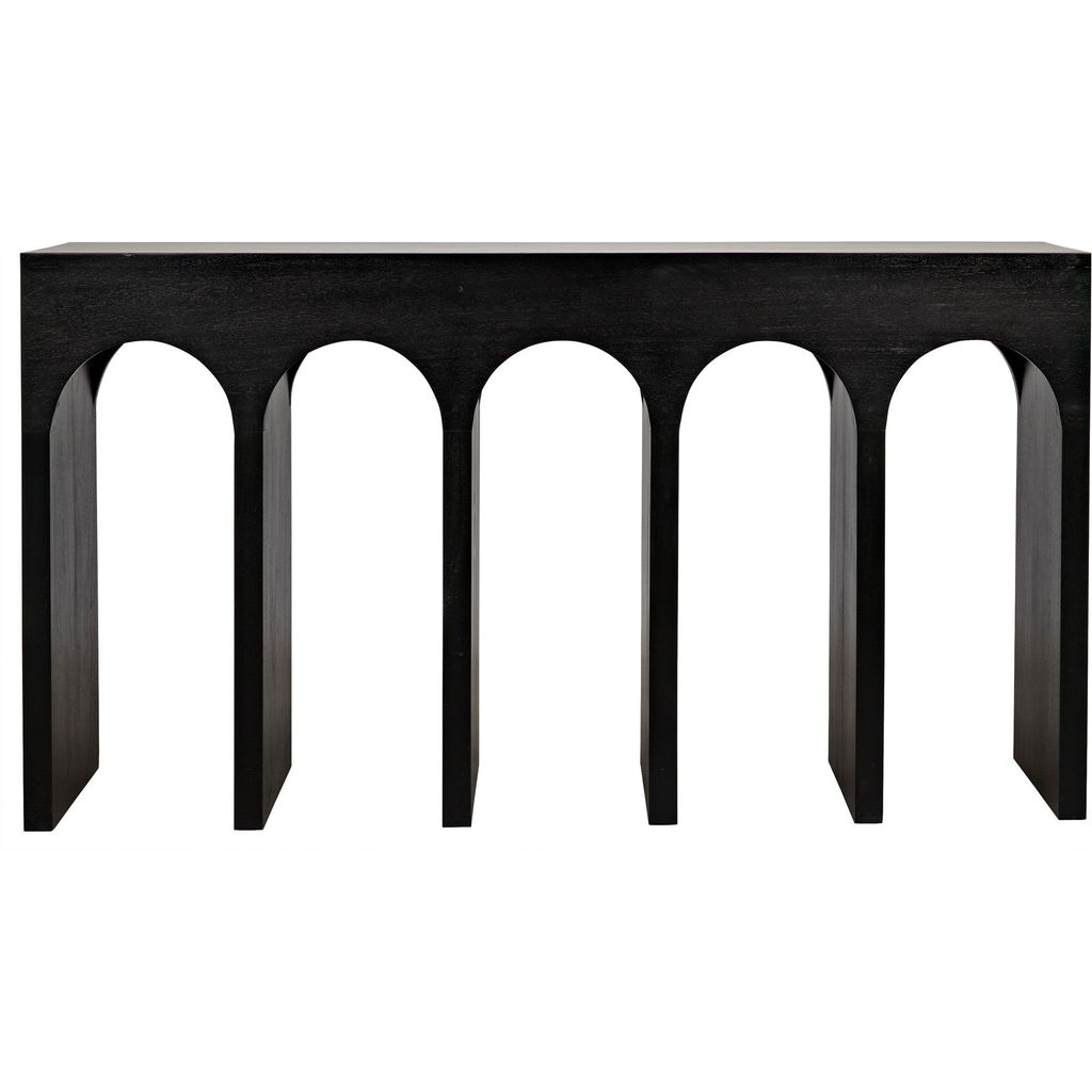 Primary vendor image of Noir Bridge Console, Hand Rubbed Black - Mahogany & Veneer, 59" W