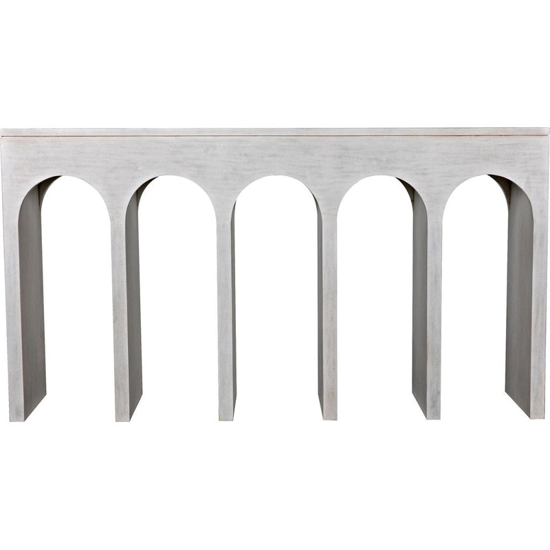 Primary vendor image of Noir Bridge Console, White Wash - Mahogany & Veneer, 59