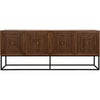 Noir Lanon Sideboard w/ Steel Base, Dark Walnut, 80" W