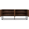 Noir Lanon Sideboard w/ Steel Base, Dark Walnut, 80" W