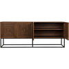 Noir Lanon Sideboard w/ Steel Base, Dark Walnut, 80" W