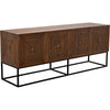 Noir Lanon Sideboard w/ Steel Base, Dark Walnut, 80" W